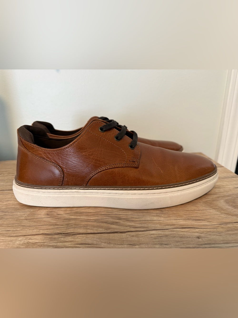 Franco Fortini Cignac Brown Leather Casual Derby Sneakers